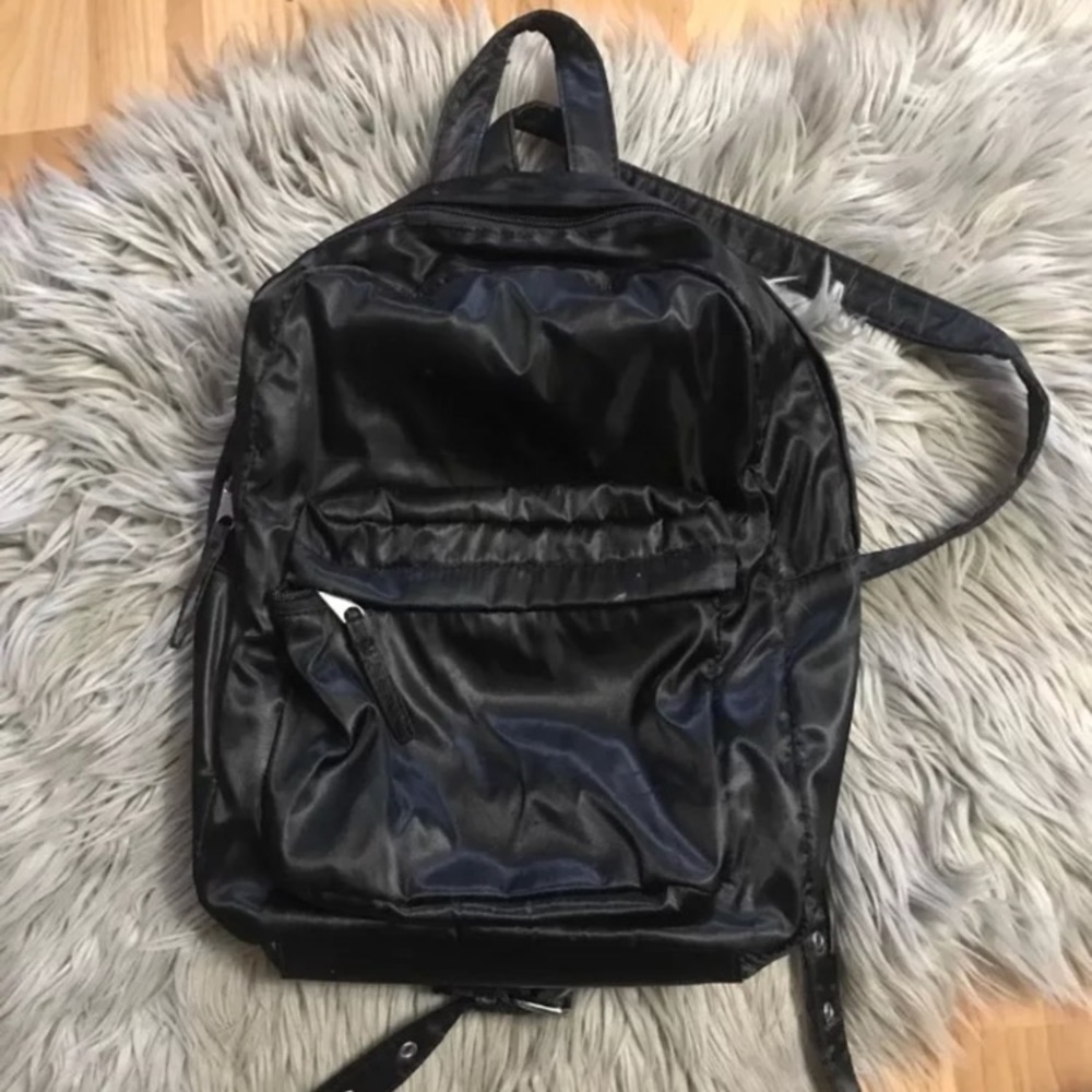 Mini black silk fashion nova backpack
